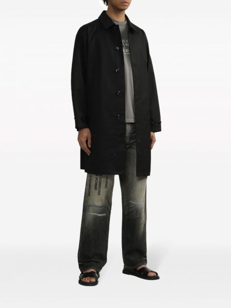 Mantel aus baumwoll Yohji Yamamoto schwarz