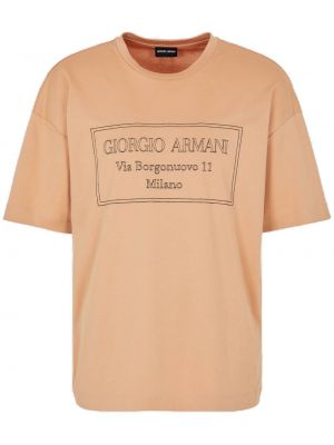 Bavlnené tričko s potlačou Giorgio Armani