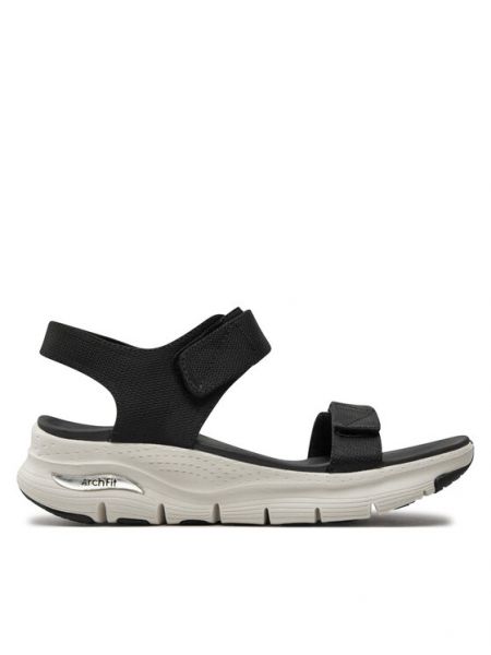 Priliehavé sandále Skechers čierna