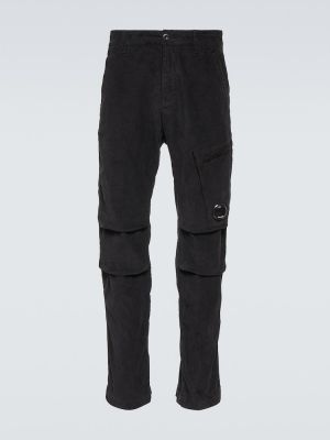 Pantaloni dritti di velluto a coste C.p. Company nero