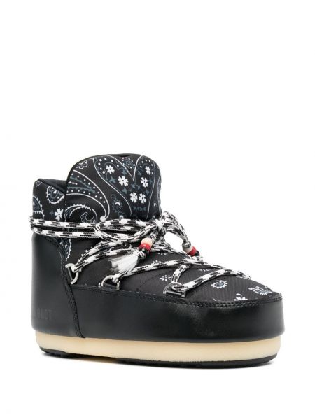 Krajkové šněrovací sněžné boty Alanui černé