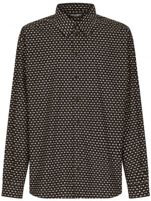 Chemise en coton à imprimé à motif géométrique Dolce & Gabbana