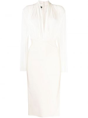 Μάξι φόρεμα Herve L. Leroux λευκό