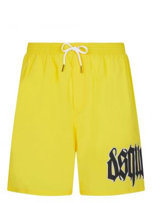 Kratke hlače s printom Dsquared2 žuta