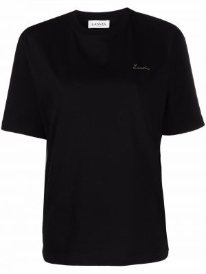 Camiseta con bordado Lanvin negro