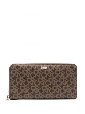 Zip lommebok Dkny brun