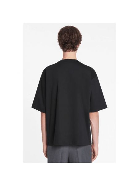 Camiseta de algodón con bolsillos Lanvin negro