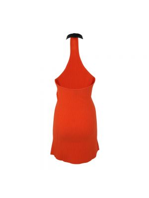 Mini vestido de punto Courrèges naranja