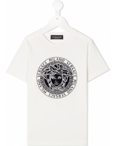 T-shirt bawełniana z printem Young Versace