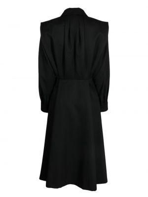 Sukienka wełniana z dekoltem w serek Juun.j czarna