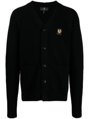 Cardigan en laine avec applique Belstaff noir