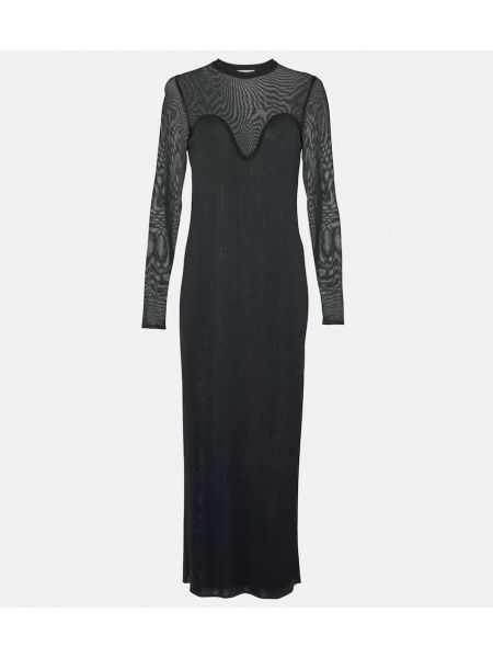 Плетена миди рокля Nina Ricci черно