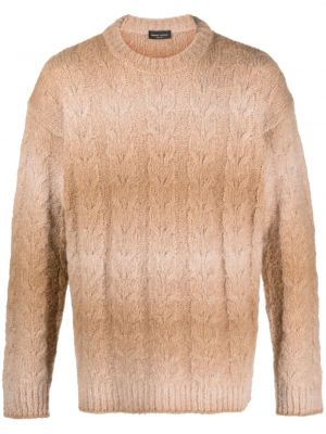 Džemper s printom Roberto Collina smeđa