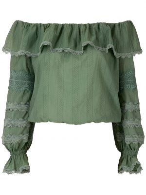 Блузка с длинными рукавами Martha Medeiros, зеленая