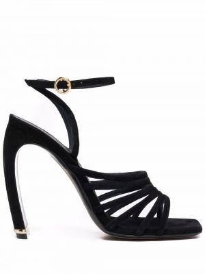Semišové sandále Lanvin čierna