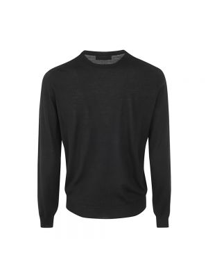 Jersey de lana de lana merino de tela jersey Filippo De Laurentiis negro