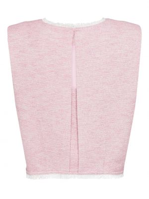 Tweed crop top Juun.j pink