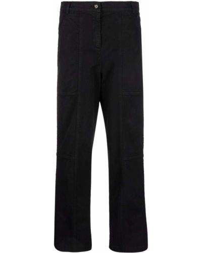 Pantalones rectos de cintura alta Aspesi negro