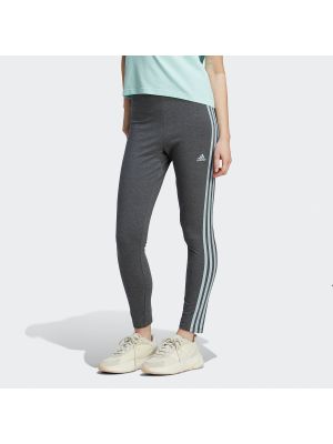 Leggings de cintura alta a rayas Adidas Sportswear gris