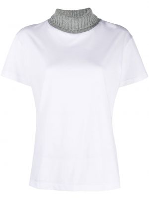 T-shirt i stickad Fabiana Filippi vit