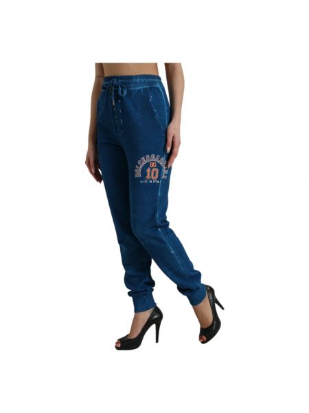 Spodnie sportowe Dolce And Gabbana niebieskie