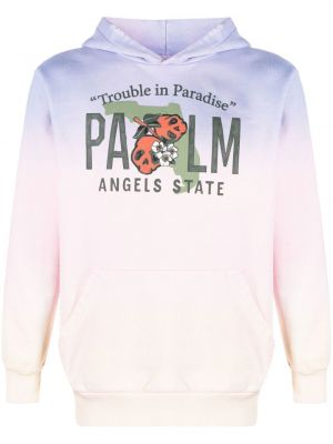 Spalvų gradiento rašto raštuotas džemperis su gobtuvu Palm Angels