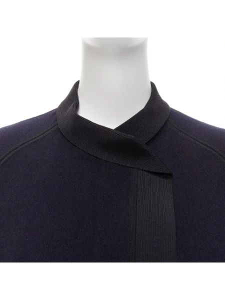 Abrigo capullo de cachemir retro Hermès Vintage azul