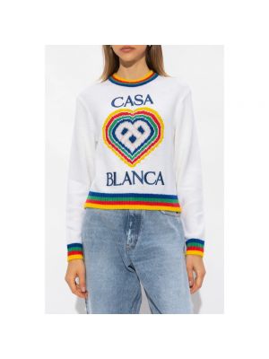 Suéter de tela jersey Casablanca blanco
