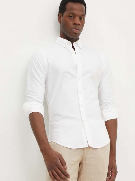 Koszula na guziki slim fit bawełniana Polo Ralph Lauren biała