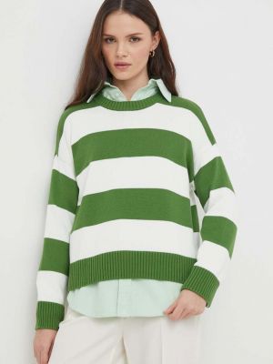 Sweter bawełniany United Colors Of Benetton zielony