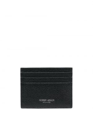 Kožená peňaženka Giorgio Armani čierna