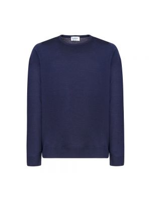 Sweter z wełny merino John Smedley niebieski