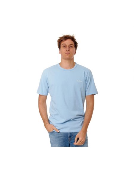 Haftowana koszulka Mc2 Saint Barth niebieska