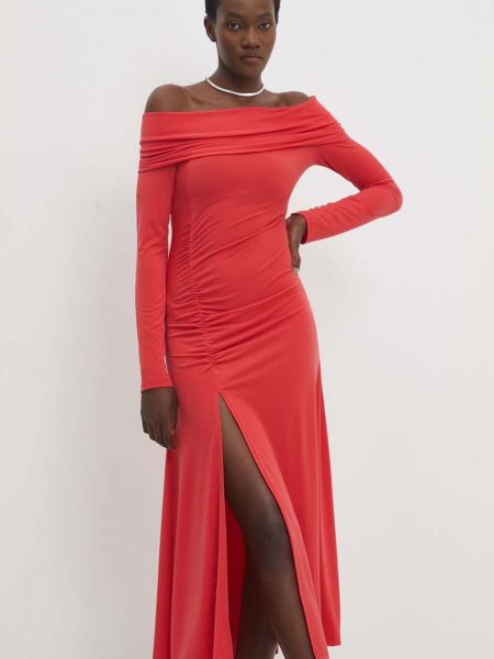 Sukienka midi Answear Lab czerwona