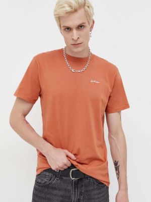 Bombažna majica Hollister Co. oranžna