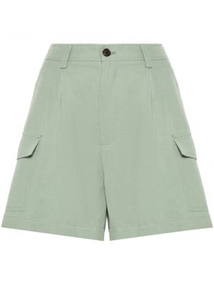 Pantaloni scurți cargo plisate Woolrich verde