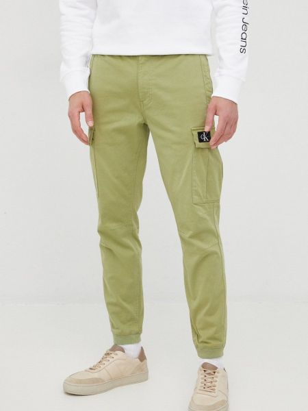 Spodnie Calvin Klein Jeans, zielony
