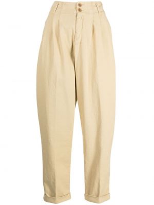 Pantaloni a vita alta Ymc giallo