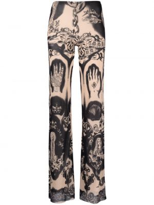 Rovné kalhoty s potiskem Jean Paul Gaultier