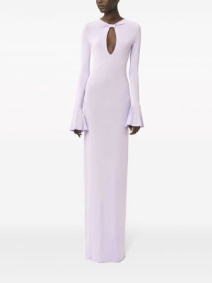 Sukienka długa z dżerseju Nina Ricci fioletowa