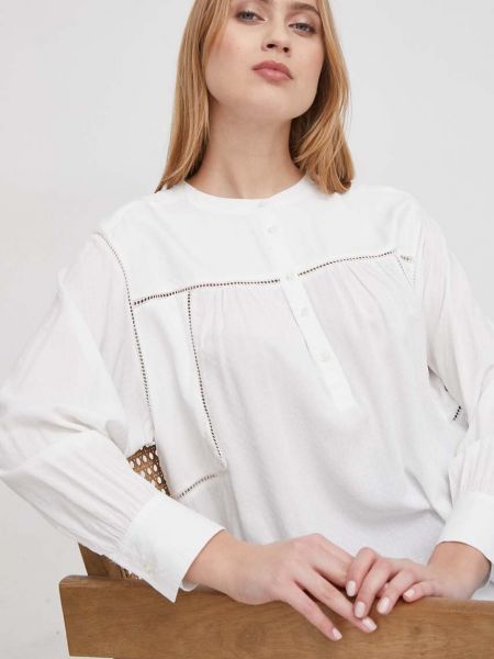 Блуза с апликация Pepe Jeans бяло