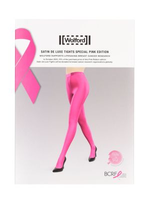 Chaussettes taille haute en satin Wolford rose