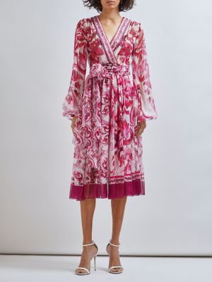 Robe en soie à imprimé en mousseline Dolce & Gabbana