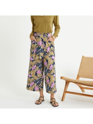 Pantalones de flores con estampado Anne Weyburn verde