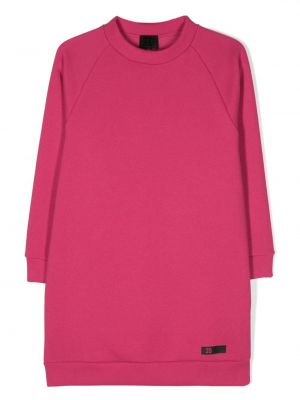 Mini-abito con stampa Il Gufo rosa