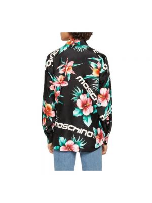 Camisa de seda de flores Moschino