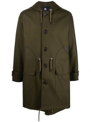 Mantel mit kapuze Pt Torino grün