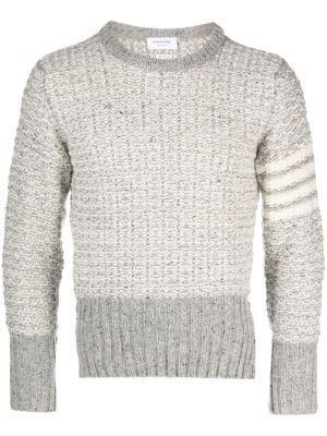 Пуловер на райета Thom Browne сиво