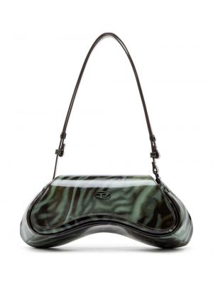 Чанта за ръка с принт с абстрактен десен Diesel зелено