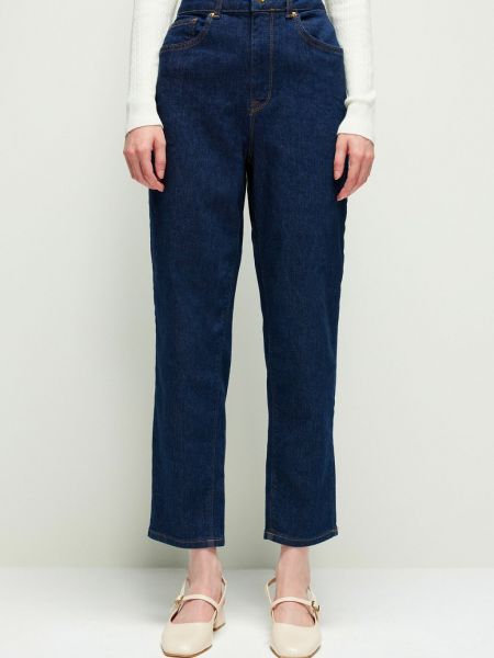 Прямые джинсы с высокой талией Adl синие